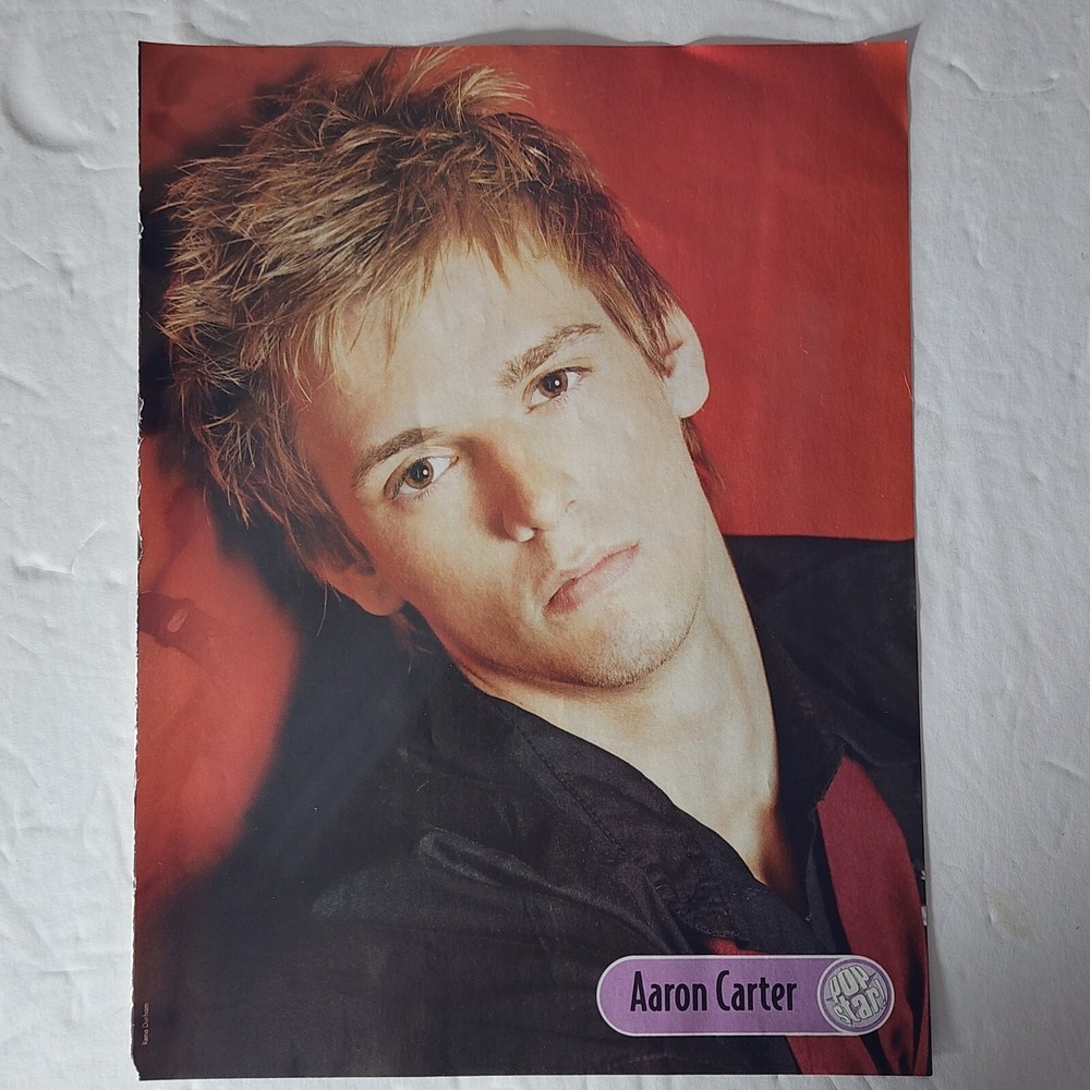 Aaron Carter Jeremy Sumpter double-sided pinup clipping 2005 8x10.5 Vintage
